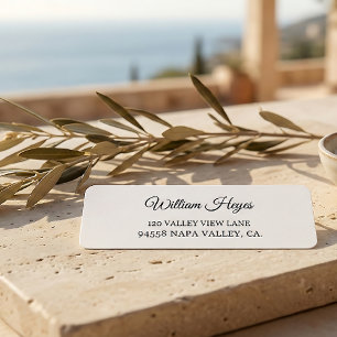 Modern Etiket Met Handgeschreven Retouradres