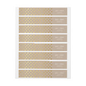 MODERN ETIKET schattig confetti bederft gouden eco (Vel)