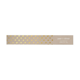 MODERN ETIKET schattig confetti bederft gouden eco