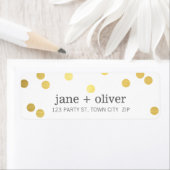 MODERN ETIKET schattig speelse confetti bederft go (Insitu)