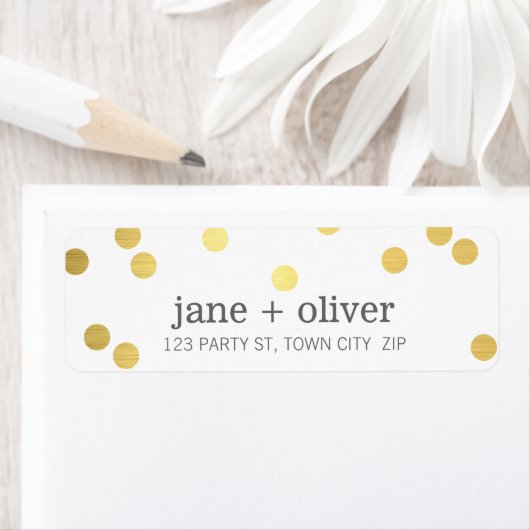 MODERN ETIKET schattig speelse confetti bederft go (Insitu)