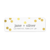 MODERN ETIKET schattig speelse confetti bederft go (Voorkant)