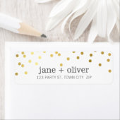 MODERN ETIKET schattige mini confetti bederft goud (Insitu)