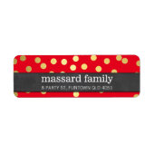 MODERN ETIKET speelse confetti spoelt gouden folie (Voorkant)