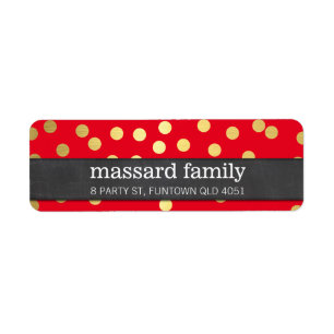 MODERN ETIKET speelse confetti spoelt gouden folie