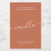 Modern etiket van kaarskaarsje voor terracotta-scr (Enkel label)