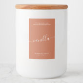 Modern etiket van kaarskaarsje voor terracotta-scr (Voorkant)