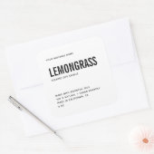 Modern etiket van witte zadelkaarsen (Envelop)