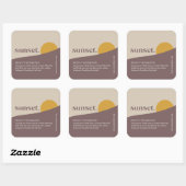 Modern etiket voor zonneproducten (Vel)