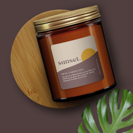 Modern etiket voor zonneproducten