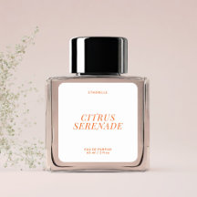 Modern etikett voor parfum elegant productsticker