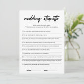 Modern Etiquette 911 Vrijgezellenfeest Game Kaart (Staand voorkant)