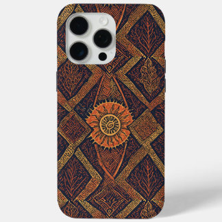 Modern Etnisch Batik-Geïnspireerd Patroon iPhone 15 Pro Max Hoesje