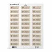 Modern Etsy / Handgemaakte Winkel Retouradres Labe Etiket (Full Sheet)