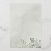 Modern Eucalyptus Arch Wedding Silver Folie Uitnodiging (Achterkant)