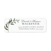 Modern Eucalyptus Botanical Wedding Etiket (Voorkant)