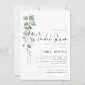 Modern Eucalyptus Brunch Bubble Vrijgezellenfeest Kaart (Voorkant)