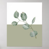 Modern Eucalyptus Colorblock Poster (Voorkant)