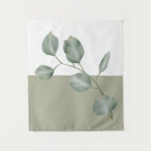 Modern Eucalyptus Colorblock Wandkleed (Voorkant)