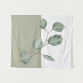 Modern Eucalyptus Colorblock Wandkleed (Voorkant (horizontaal))