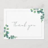 Modern Eucalyptus Dank je Baby shower Briefkaart (Voorkant)