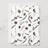 Modern Eucalyptus Dusty Winter Kerstfeest Kaart (Achterkant)