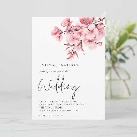 Modern Eucalyptus Elegant Script Sage Bruiloft Kaart (Staand voorkant)