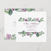 Modern Eucalyptus Floral Greenery Moving Aankondiging (Voorkant / Achterkant)