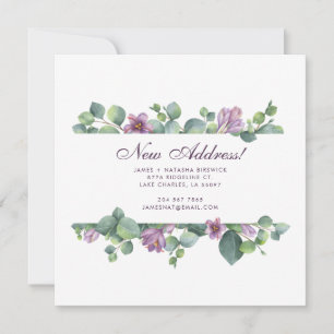 Modern Eucalyptus Floral Greenery Moving Aankondiging