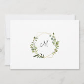 Modern Eucalyptus Foliage Geometric Lijst Notitiekaartje (Achterkant)