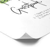 Modern Eucalyptus Foto GuestBook Sign for Wedding Poster (Hoek)