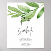 Modern Eucalyptus Foto GuestBook Sign for Wedding Poster (Voorkant)