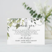 Modern Eucalyptus Funeral Food Hartelijk dank Bedankkaart (Staand voorkant)