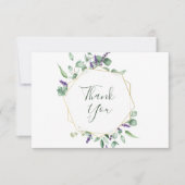 Modern Eucalyptus Geometric Lijst Hartelijk dank Bedankkaart (Voorkant)