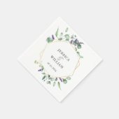 Modern Eucalyptus Geometrisch Lijst Trouwpapier Servet (Hoek)