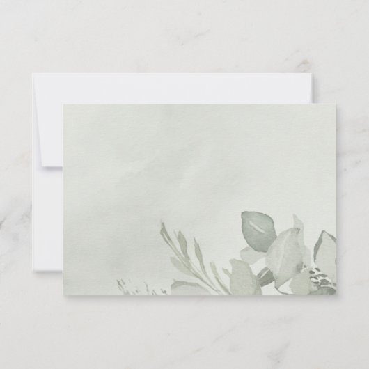 Modern Eucalyptus Gold Arch Wedding RSVP Kaartje (Achterkant)