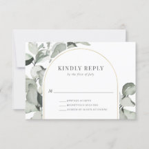 Modern Eucalyptus Gold Arch Wedding