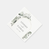 Modern Eucalyptus Gold Arch Wedding Servet (Hoek)