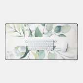 Modern Eucalyptus Greenery Elegant Rustic Bureaumat (Keyboard & Muis)