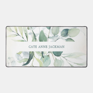 Modern Eucalyptus Greenery Elegant Rustic Bureaumat