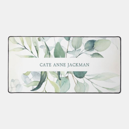 Modern Eucalyptus Greenery Elegant Rustic Bureaumat (Voorkant)