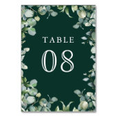 Modern Eucalyptus Greenery Emerald Green Wedding Kaart (Voorkant)
