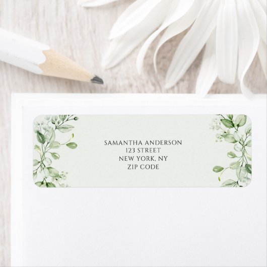 Modern Eucalyptus Greenery Etiket (Insitu)