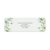 Modern Eucalyptus Greenery Etiket (Voorkant)