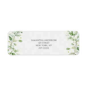 Modern Eucalyptus Greenery Etiket