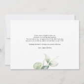 Modern Eucalyptus Greenery Hand-Lettered Wedding Bedankkaart (Achterkant)