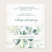 Modern Eucalyptus Greenery QR Code Elegant Visitekaartje (Buitenkant ongevouwen)