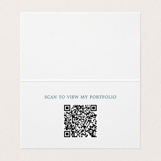 Modern Eucalyptus Greenery QR Code Elegant Visitekaartje (Binnenkant ongevouwen)