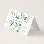 Modern Eucalyptus Greenery QR Code Elegant Visitekaartje (Voorkant)