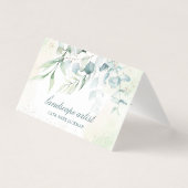 Modern Eucalyptus Greenery QR Code Elegant Visitekaartje (Voorkant)